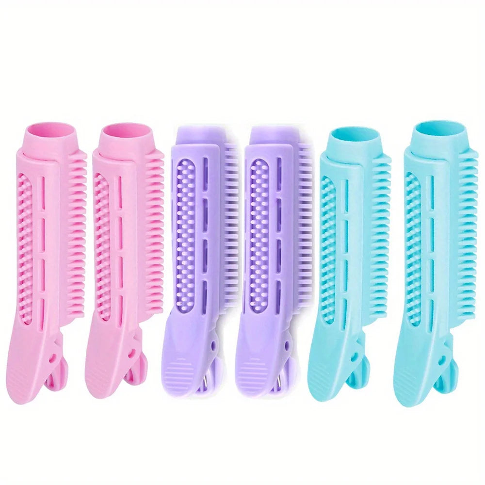 3/6/9 PCS Hair Curlers Spiral Curls Styling, Volumizing Curlers Root Clips, Fluffy Lazy Grip Curl Rods, No Heat Styling Tool