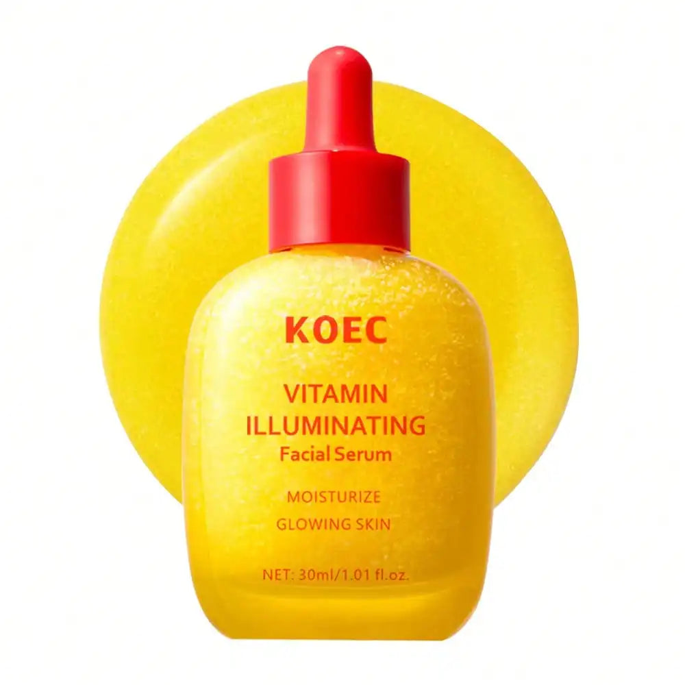 Vitamin C Facial Serum Infused with Niacinamide, Ceramides & Hyaluronic Acid, Gentle Hydrating Daily Facial Essence, Supports Comfortable Balanced Skin Texture, Daily Skincare for Women, 1.01 fl oz