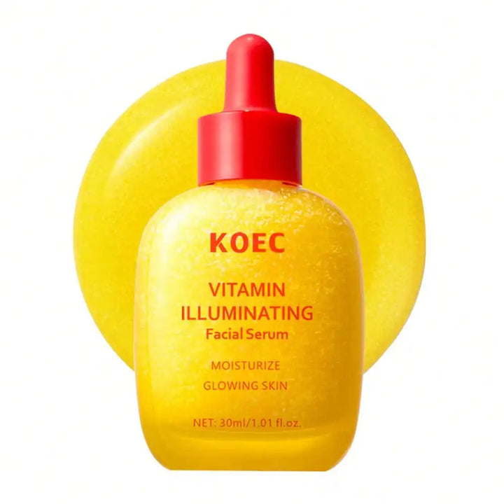 Vitamin C Facial Serum Infused with Niacinamide, Ceramides & Hyaluronic Acid, Gentle Hydrating Daily Facial Essence, Supports Comfortable Balanced Skin Texture, Daily Skincare for Women, 1.01 fl oz