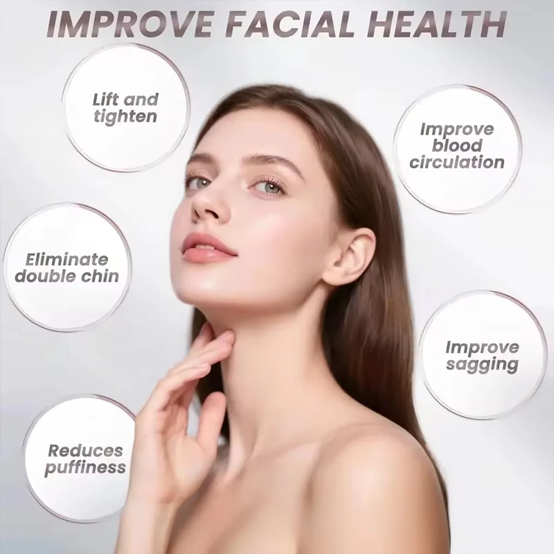 Lymph Contour Facial Brush, Lymphatic Drainage Massager, Ergonomically Designed to Accurately Fit the Skin