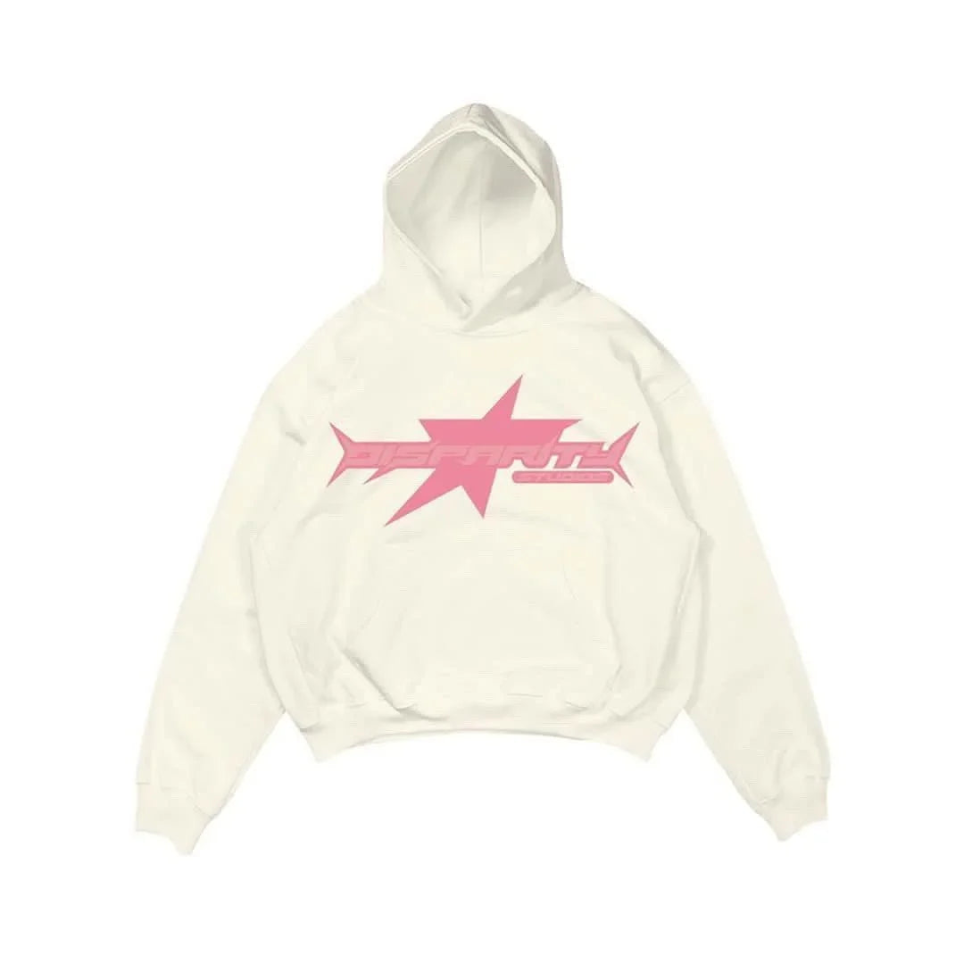 Street trend letter patch design simple long sleeved couple y2k retro casual comfortable loose warm outdoor O-neck sportswear