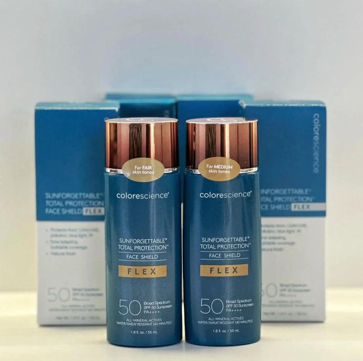 Colorescience Sunforgettable Total Protection Face Shield Flex SPF 50 Sunscreen For FAIR MEDIUM Skin Tones Classic Foundation Halalzen