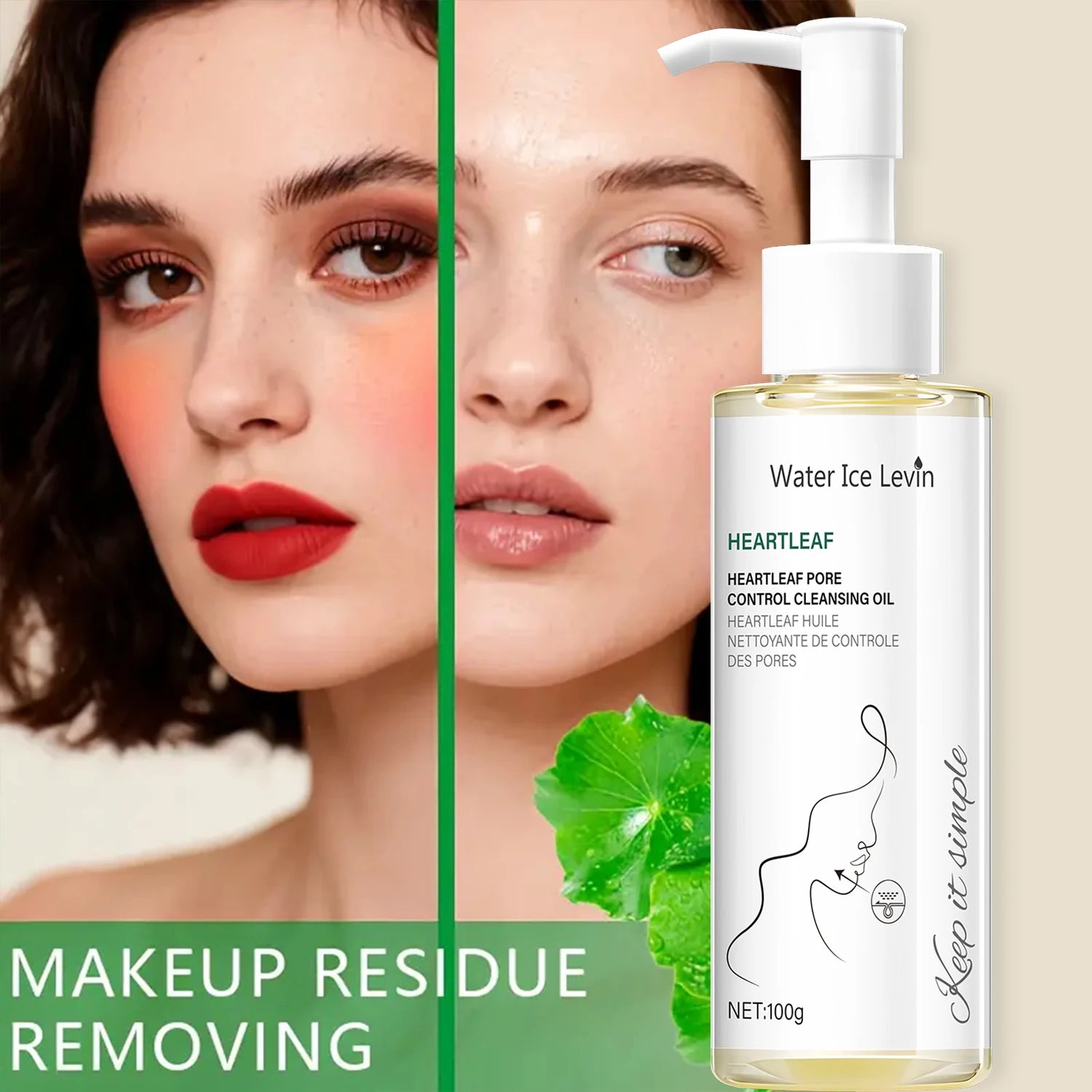 Heartleaf Pore Control Cleansing Oil with Niacinamide - Moisturizing & Protecting Daily Facial Cleanser for Elastic Skin Halalzen