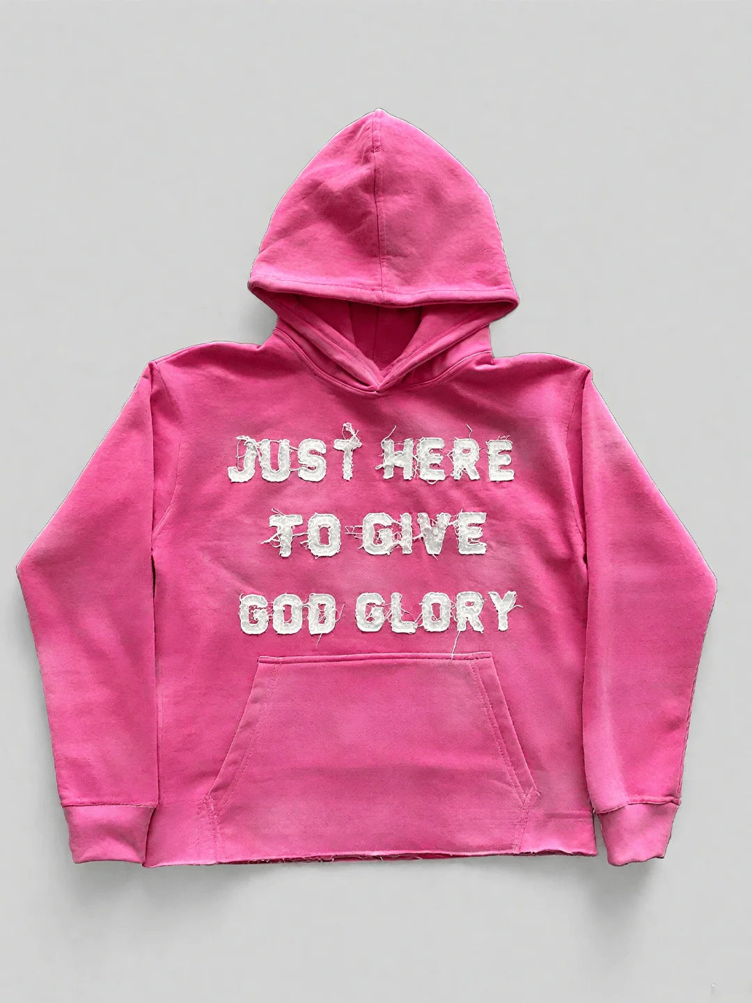 Cross Letter Patch Embroidery Sports Y2K Street Hip-Hop Cross-Border Fashion Loose Hoodie Sweatshirt