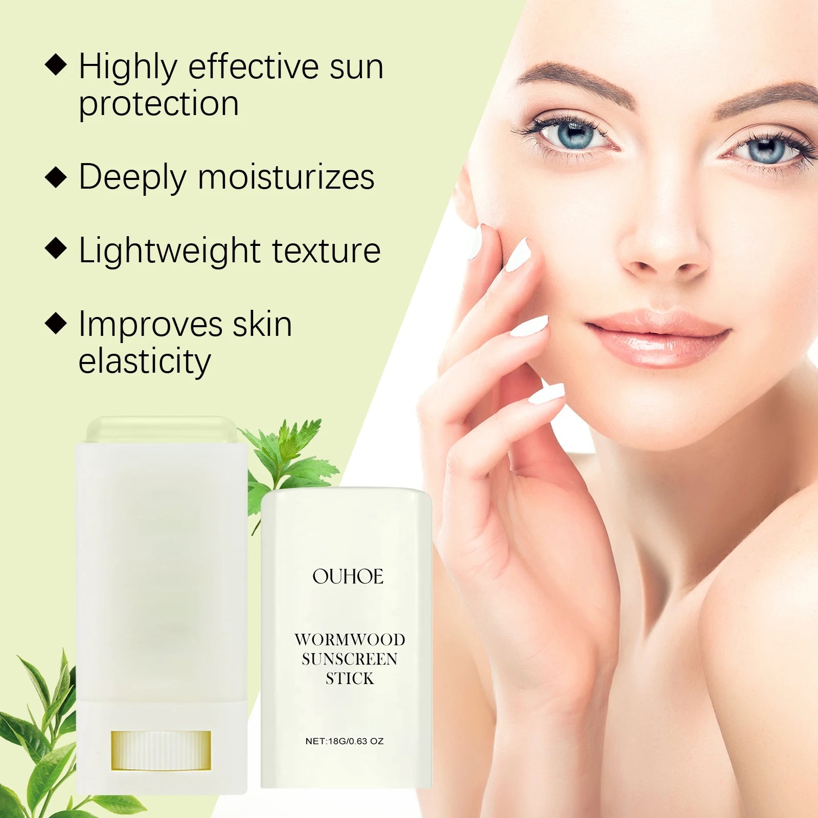 Sunscreen Stick UV Protective Sunblock Isolation Refreshing Skin Moisturizing Oil Control Anti-Dryness Body Treatment Sun Stick Halalzen