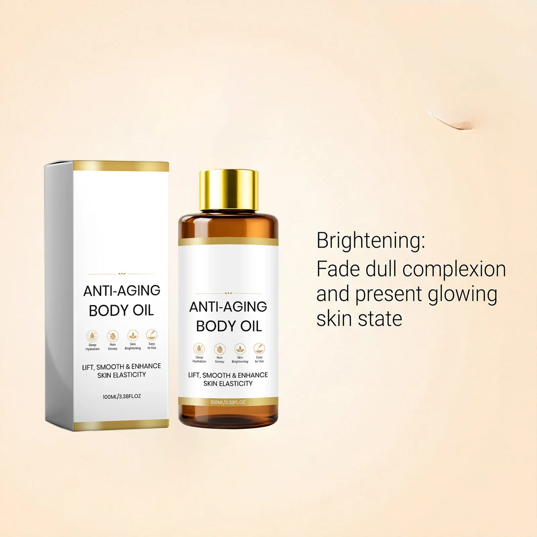 AMZ Body Essential Oil - Lightweight Moisturizing Hydrating Softening Non-Greasy Daily Skin Care Oil for Smooth Healthy Skin