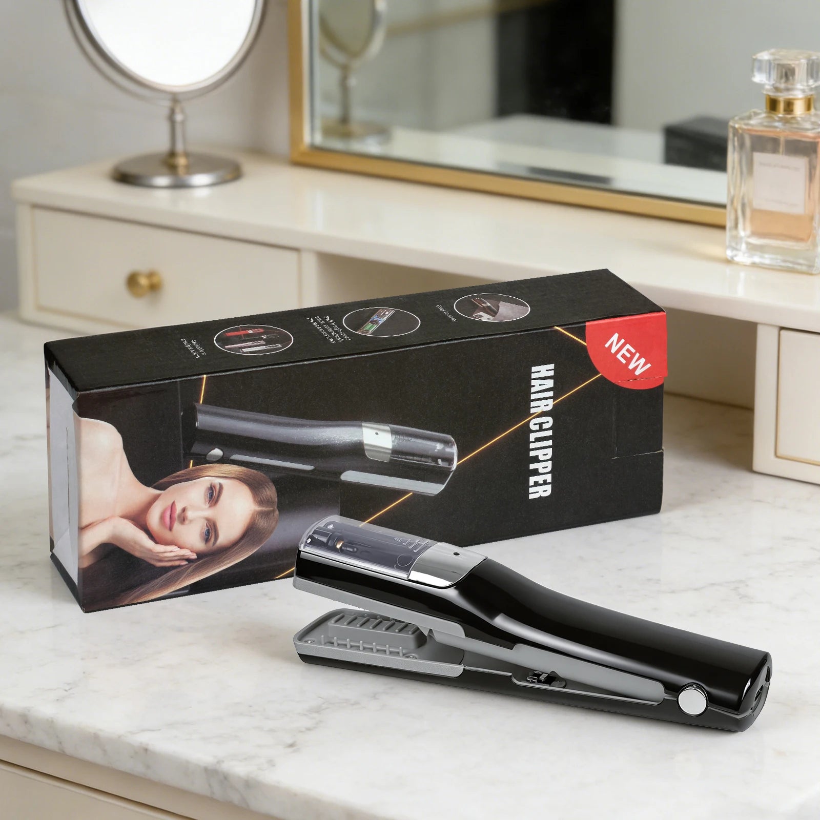 Rechargeable Portable Electric Hair Trimmer for Split Ends & Frizz Control Ideal for Maintaining Damaged Hair Halalzen