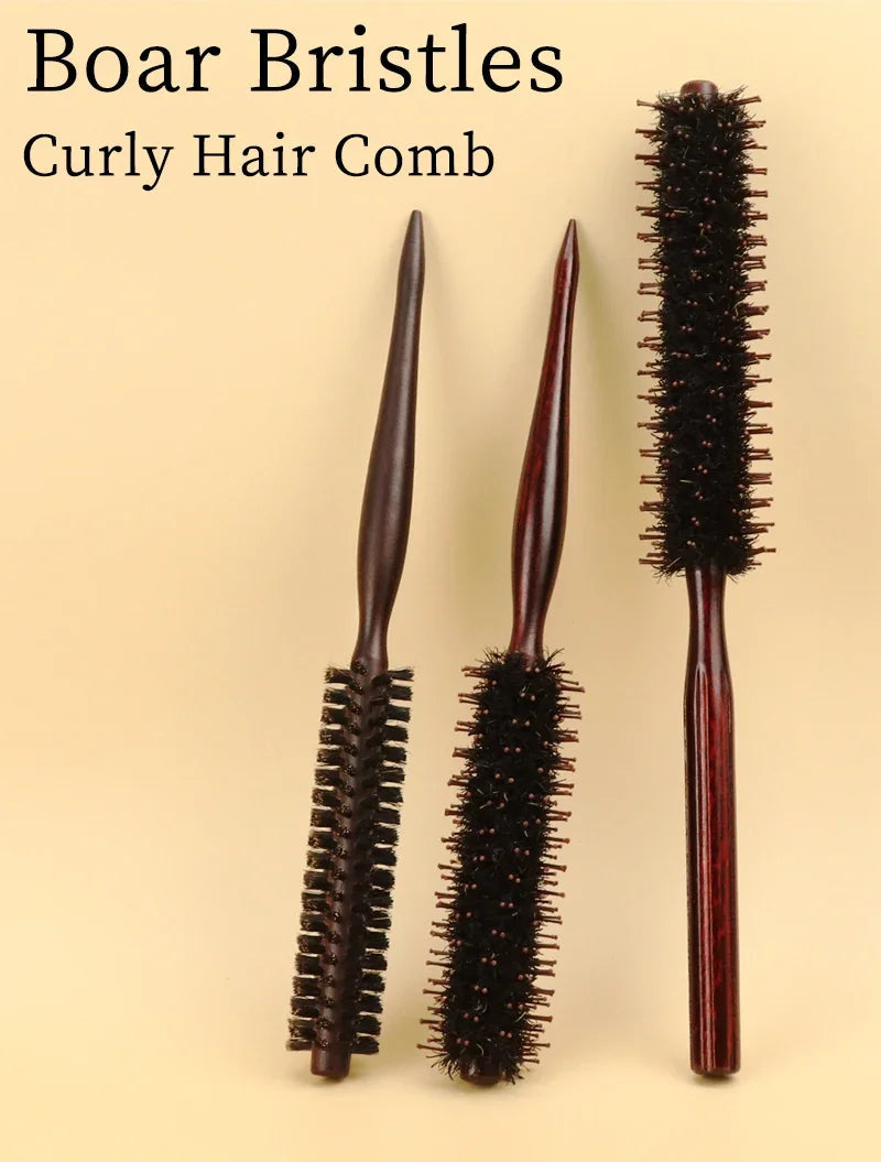 1pc professional anti-static curly hair comb bristle curling brush hair styling hair curling comb Special for real hair wigs Halalzen