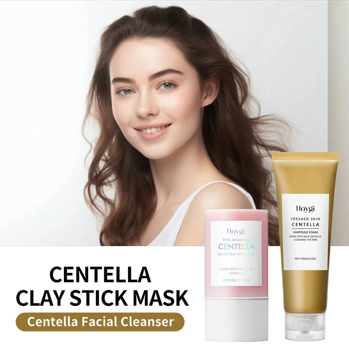 Centella Asiatica Clay Mask Stick Soothing Calming Skin Easy Application Deep Cleansing Face Oil Control Nourish Facial Cleanser Halalzen