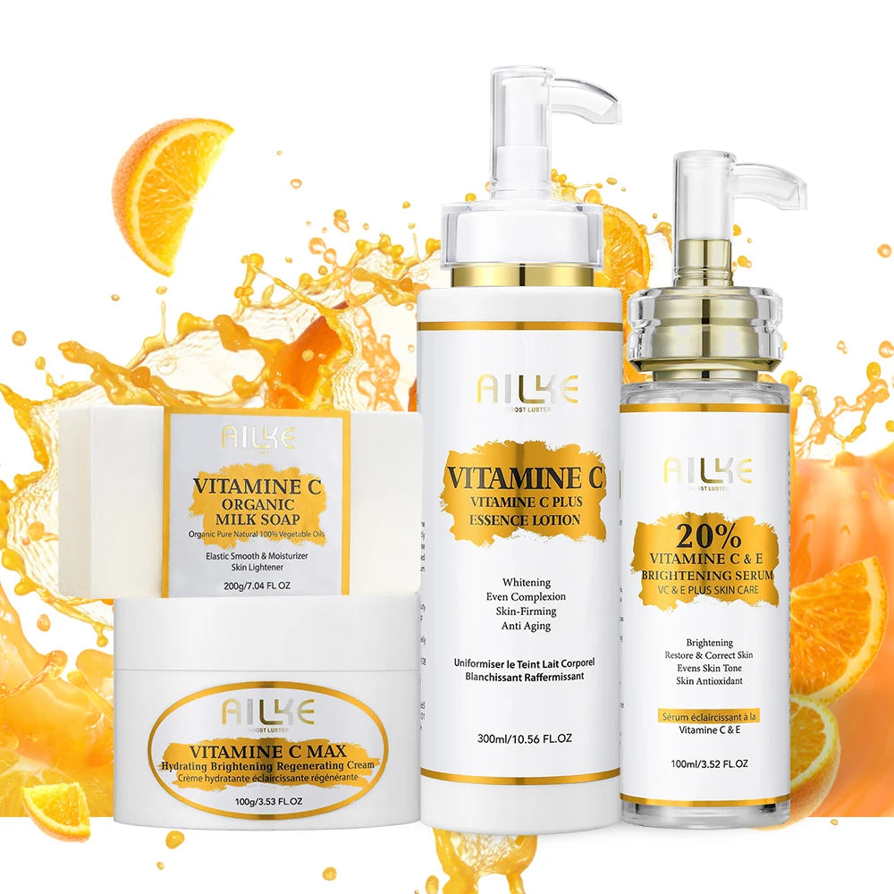 AILKE Vitamin C Skin Care, Even Skin Tone Cream, Regenerae Serum, Radiant Skin, Hydrating, Color Correction, Paraben Free Halalzen