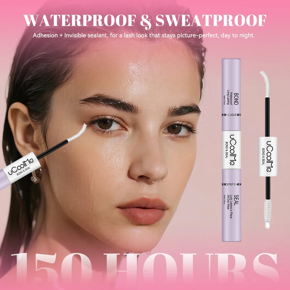 uCoolMe Lashes Venus Super Natural Clusters Kit with Bond and Seal Remover Long-lasting Waterproof Beginner Friendly Makeup Tool