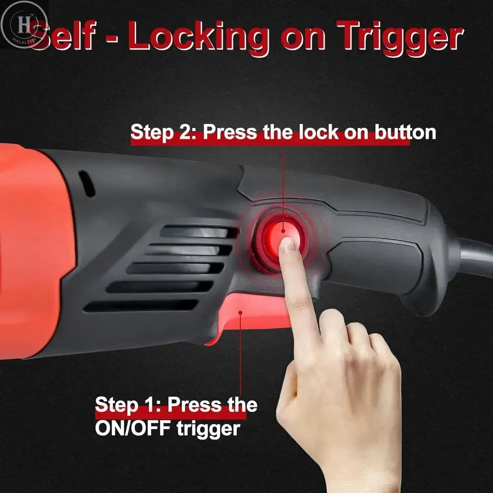 1200W 6-inch/7-inch Car Polisher Waxer Kit with 6 Variable Speeds 1000-3500RPM & 4 Polishing Pads HALALZEN