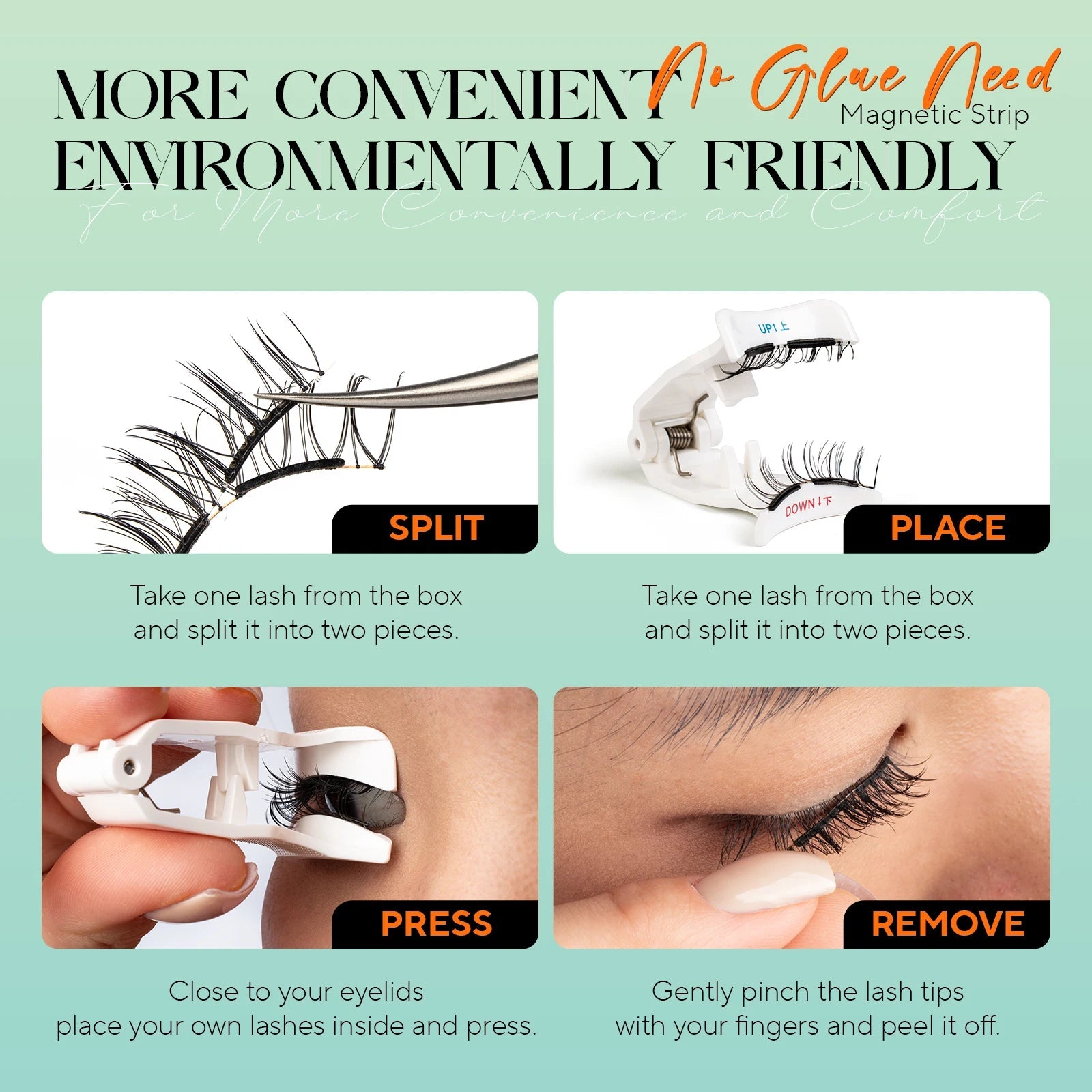 VYRILA Soft Magnetic Eyelashes No Glue Needed Reusable Natural Look 3D Lashes Easy Apply Soft Magnetic Lashes Kit for Eye Makeup Halalzen
