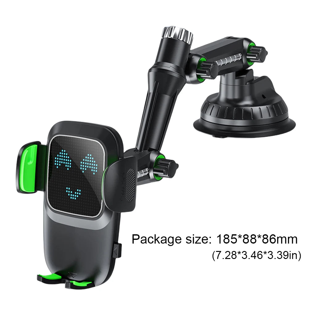 Air Vent Phone Mount Flexible Long Arm 360 Degree Rotating Phone Clip Bracket Hands Free Dashboard Phone Holder for 4.7-7.2 Inch