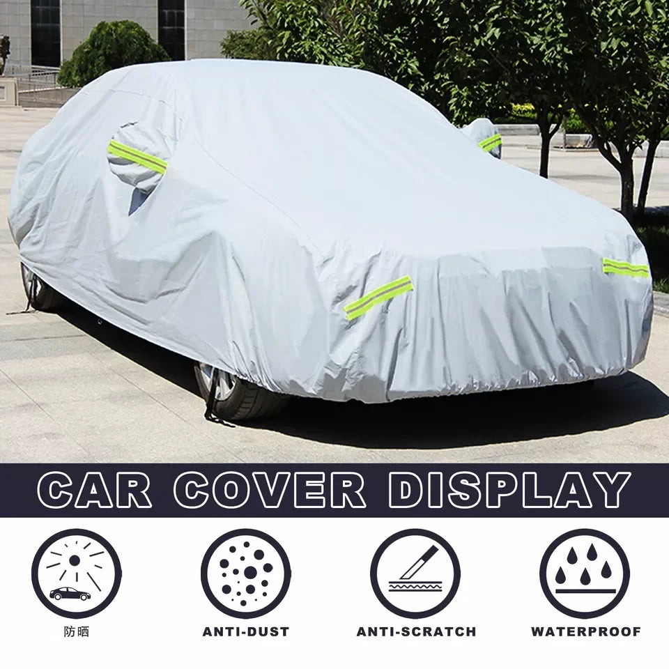 Full Car Cover Sun Dust Scratch Rain Snow UV 190T Waterproof Rainsun Dust Early Breathable Outdoor For SUV Cars