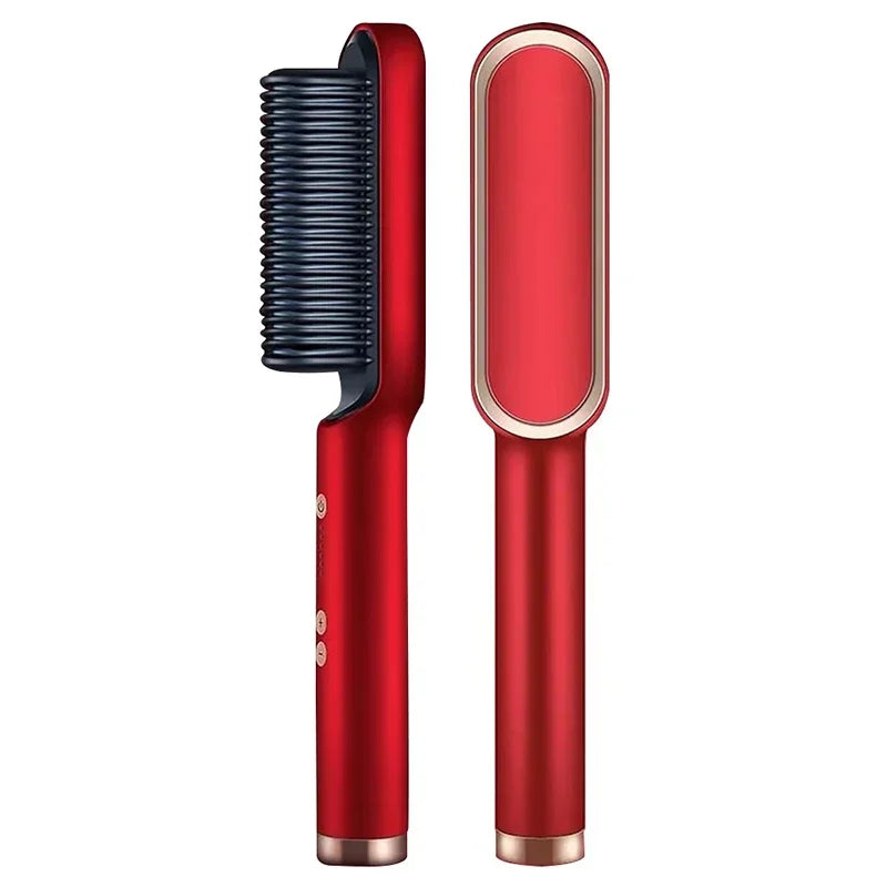 Thermostatic hair straightener Comb 5 temperature settings Straightening brush Quick heat professional hair straightening brush Halalzen