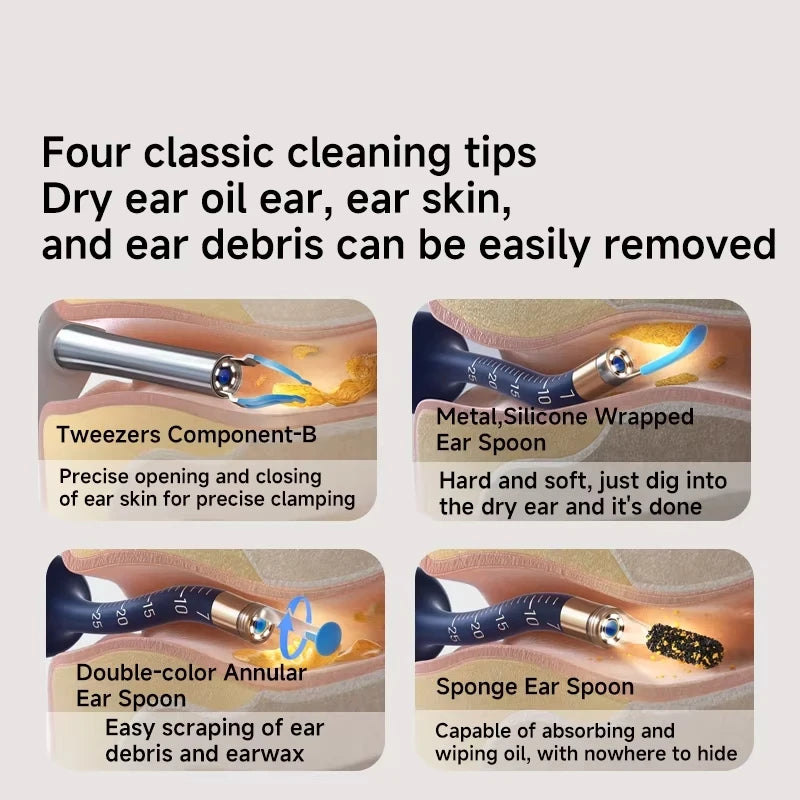 New Bebird EarSight Plus I35R Visual Ear Cleaner Bendable HD Clipable All-in-1 Earpick Earwax Removal Earpicks Ear Cleaning Tool Halalzen