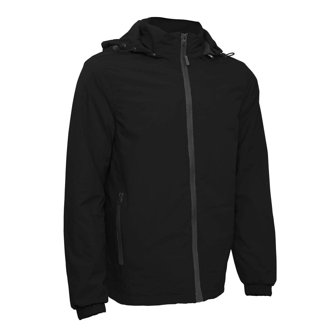 Men's casual hooded jacket, fashionable windbreaker with zipper pocket for winter wear