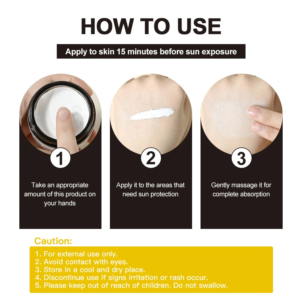 Sunscreen Makeup Beef Tallow and Zinc Sun Balm Sun Protection Moisturizing and Antioxidant Care for Your Skin Halalzen