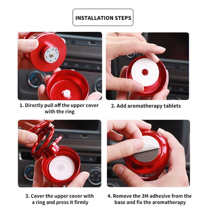 Solar Car Air Freshener 360℃ Rotation Perfume Fragrance Portable Kinetic Molecular Heater Car Interior Decor Accessories
