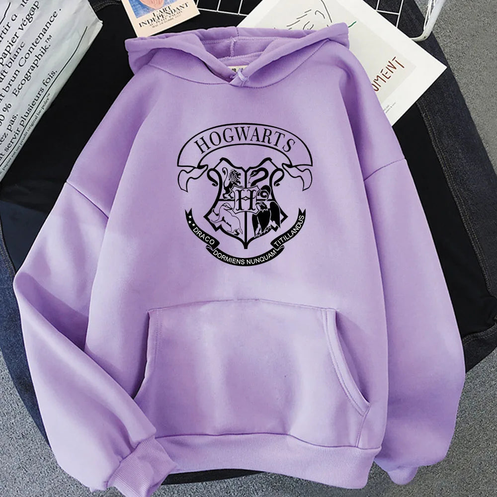 Hogwarts Harajuku Hoodies Long-sleeved Magic Sweatshirt for Boys/girls Comfortable Clothing Moletom Feminino Simplicity Pullover