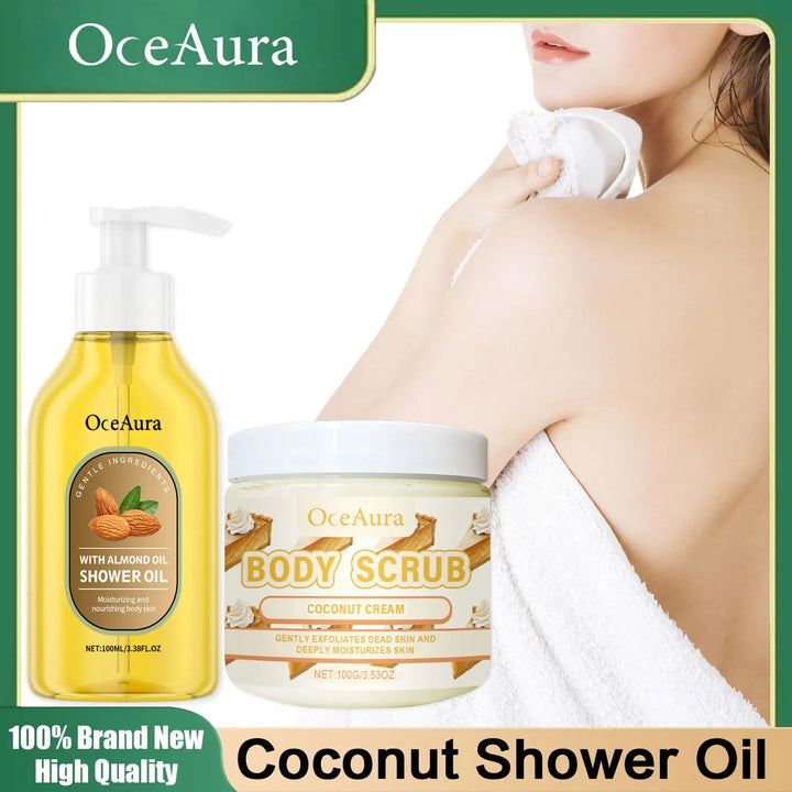 Shower Oil for Dry Skin Gentle Cleaning Soothe Tight Moisturizing Oil Control Fragrance Relaxing Body Scrub Nourishing Bath Oils Halalzen