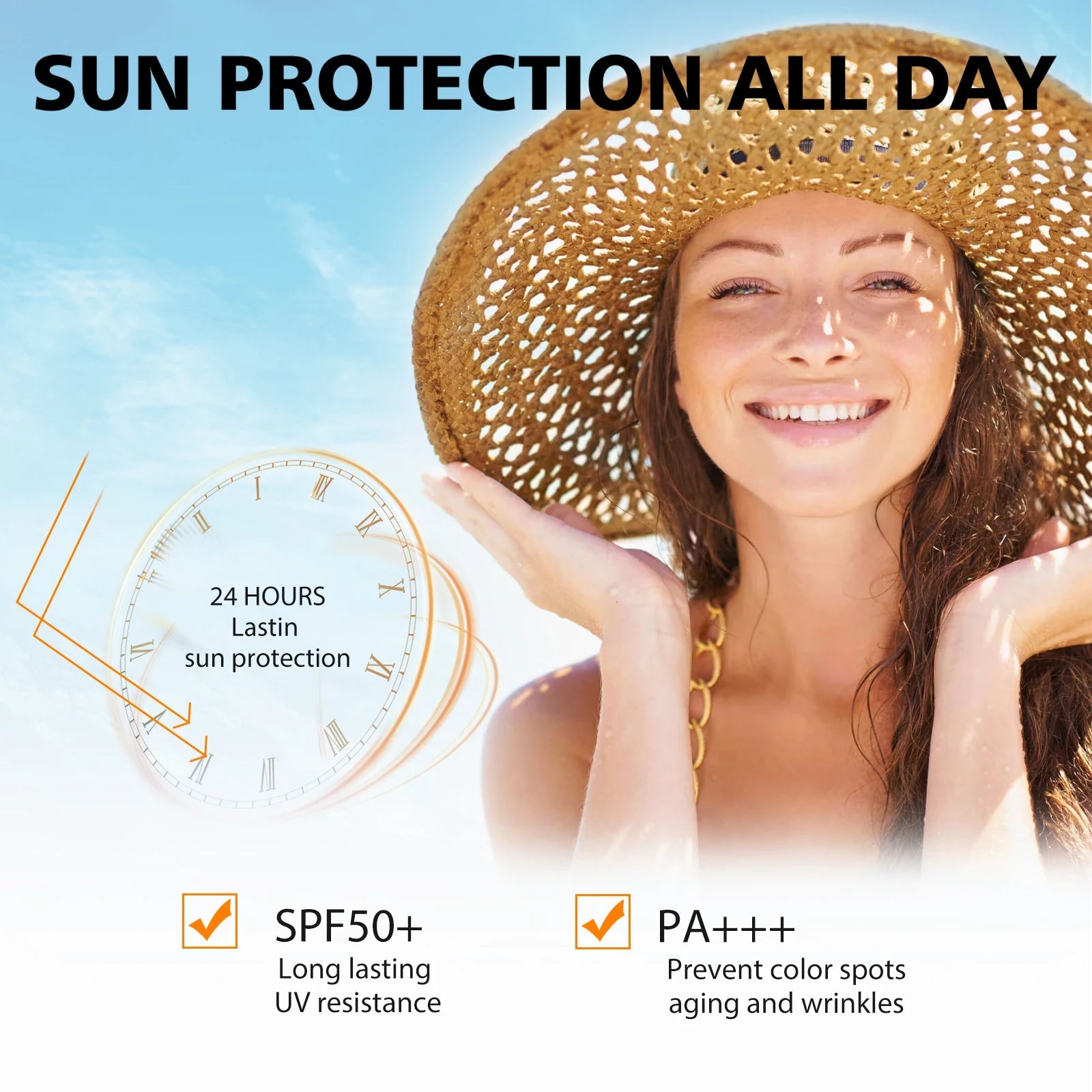 Hoygi SPF50+ Sunscreen Stick Cream Moisturizing Prevent UV Delay Freckle Brightening Skin Tone Smoothing Sunscreen Cream Halalzen