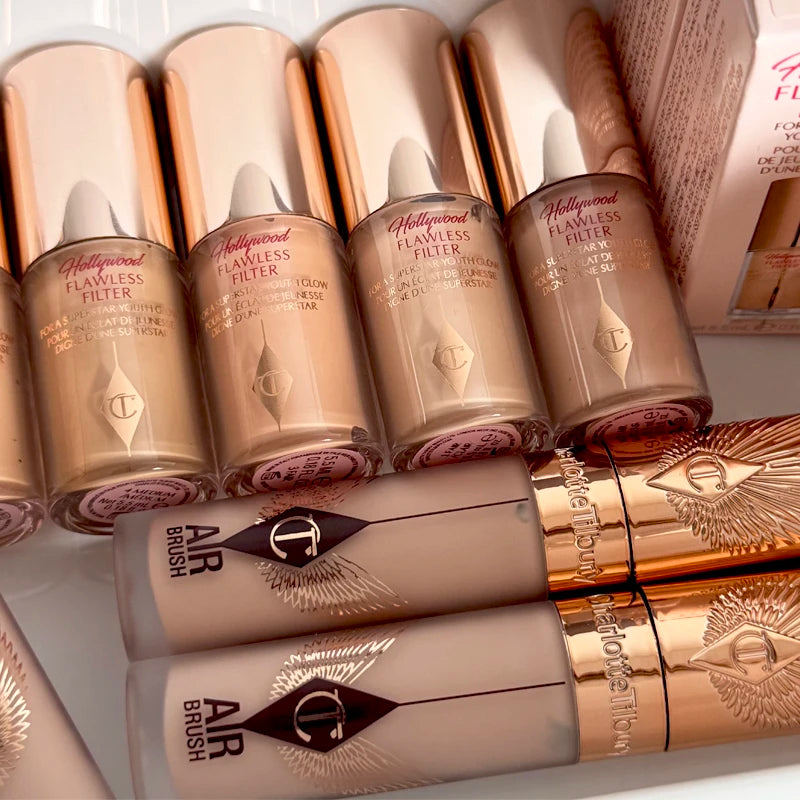 Charlotte Tilbury Airbrush Flawless Blur&beautiful Skin Radiant Concealer Unreal Skin Sheer Glow Tint Hydrating Foundation Stick