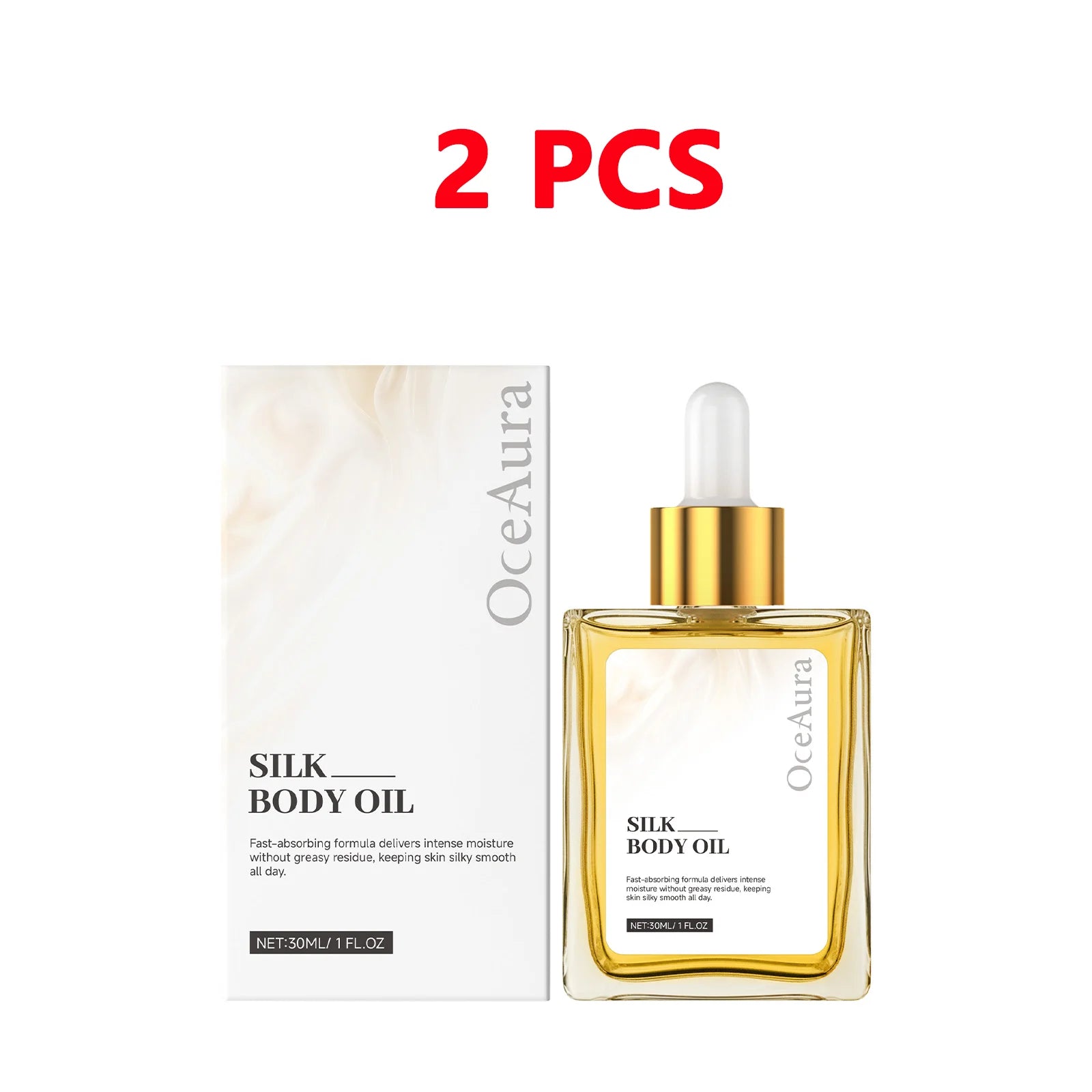 Silk Body Oil Moisturizing Skin Oil for Chest Thigh & Body Smooth Rejuvenation Massage Oil Body Care with Scent Luxuriou Dry Oil