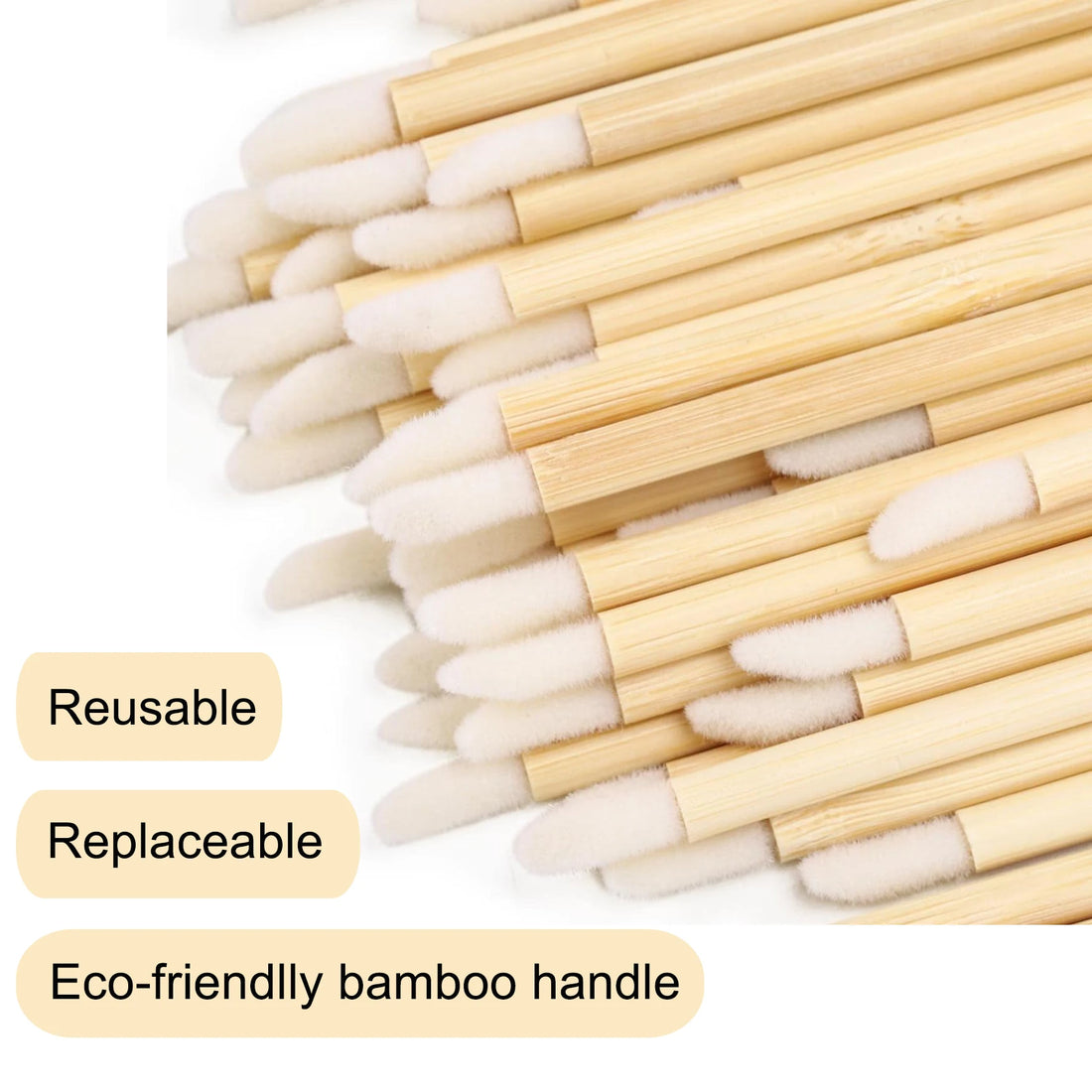 50/100/300pcs Eyebrow Eyelash Brushes Wooden Eyelash Spoolies Mascara Wands Lip Applicator for Eyelash Extension Makeup Tool