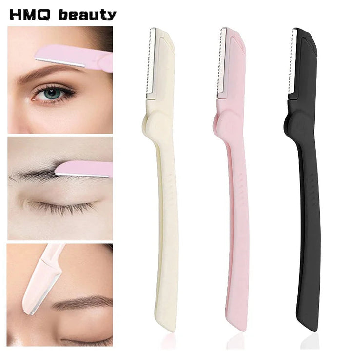 1/3/5pcs Portable Folding Eyebrow Trimmer Stainless Steel Blade Facial Hair Remover for Eyebrow Armpit Compact Makeup Tools Halalzen