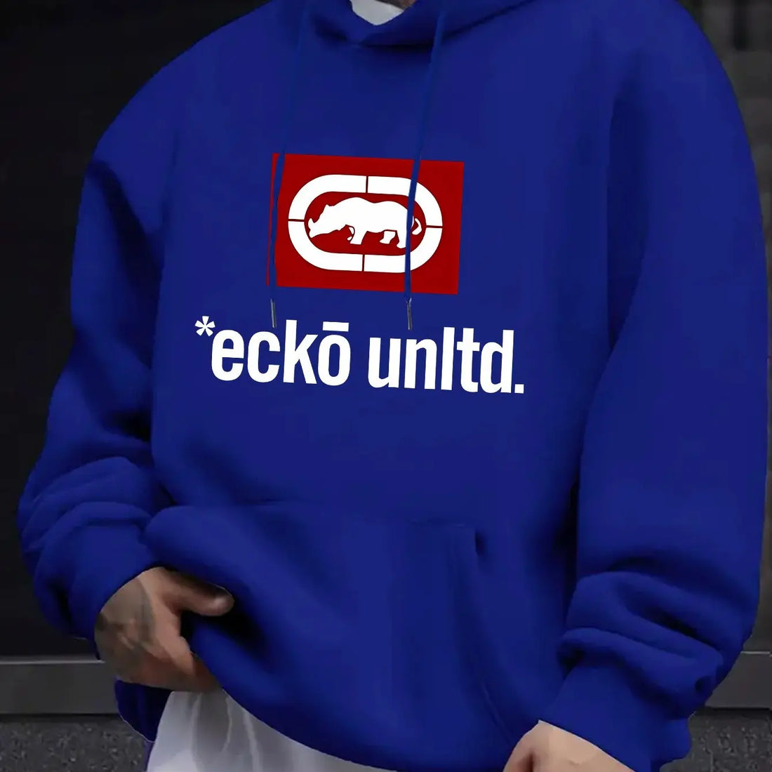 Men'S Hoodie with "Ecko Unlimited" Graphic - Casual Pullover Sweatshirt, Long Sleeve, Regular Fit Fall/Winter Casual Wear Hoodie