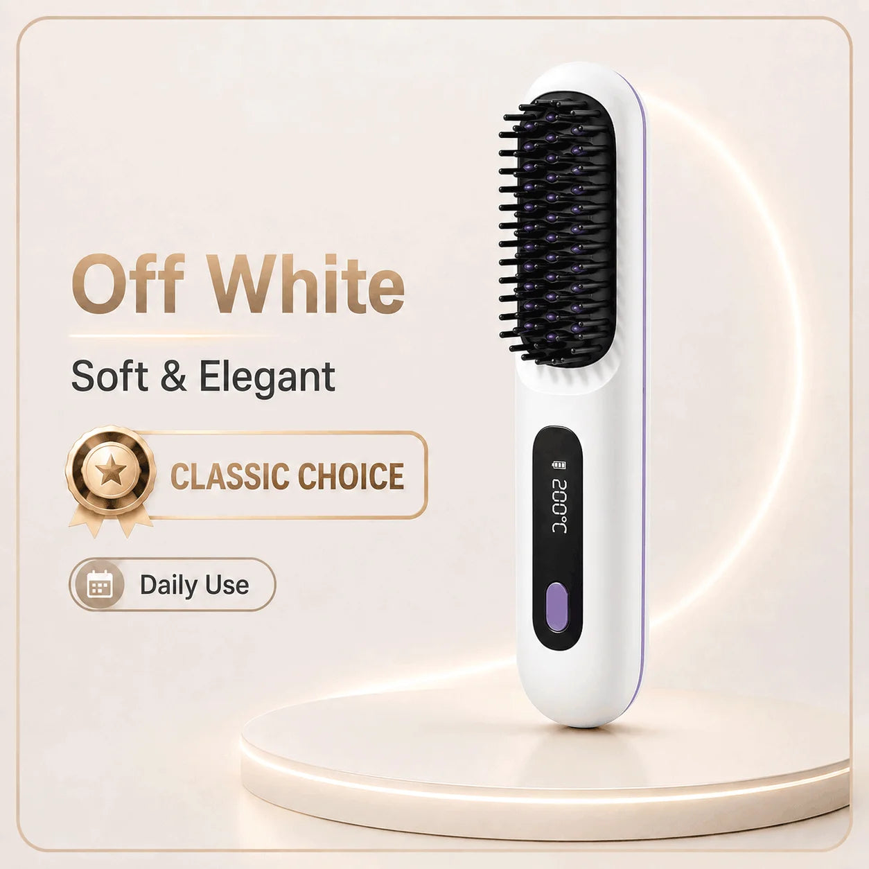 Hair Straightener Brush Fast Heating Anti Frizz Instant Salon Smooth Hair Styling Tool for Natural Black Woman Hair