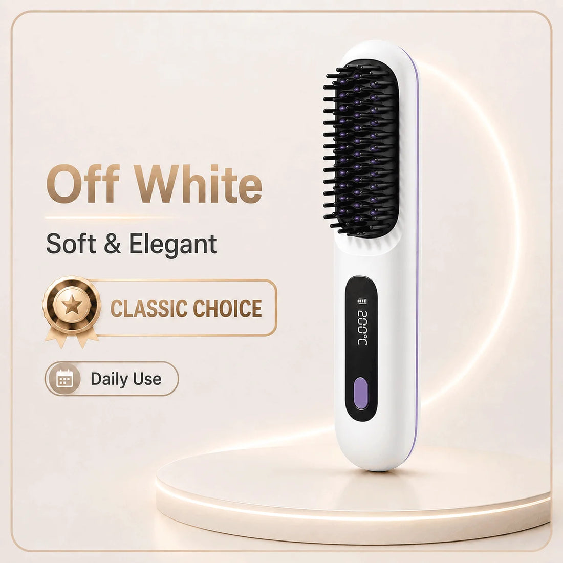 Hair Straightener Brush Fast Heating Anti Frizz Instant Salon Smooth Hair Styling Tool for Natural Black Woman Hair