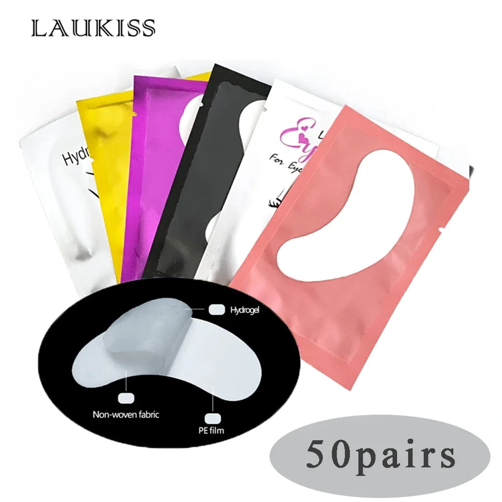 50/500/1000pcs Gel Patches for Eyelashes Building Eyelash Extension Under Eye Pads Lash Stickers Tools Wholesale LAUKISS