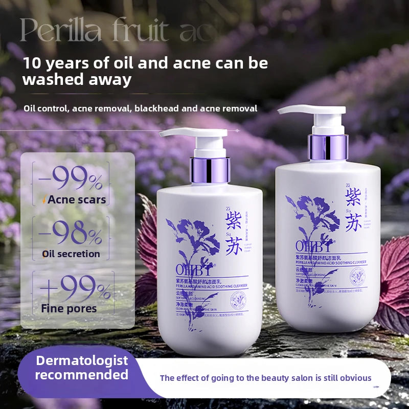 OHBT Perilla Amino Acid Facial Cleanser controls oil, removes acne, deeply cleanses, removes blackheads and shrinks pores Halalzen