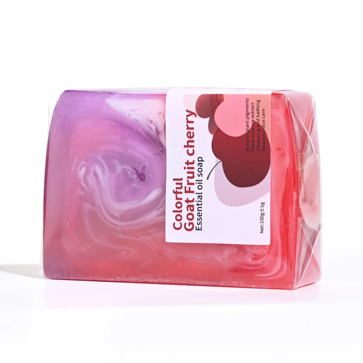 Fruit Cherry Organic Handmade Soap Natural Cherry Essence Nourishes Skin Moisturizing Cleansing Whitening Soap Halalzen
