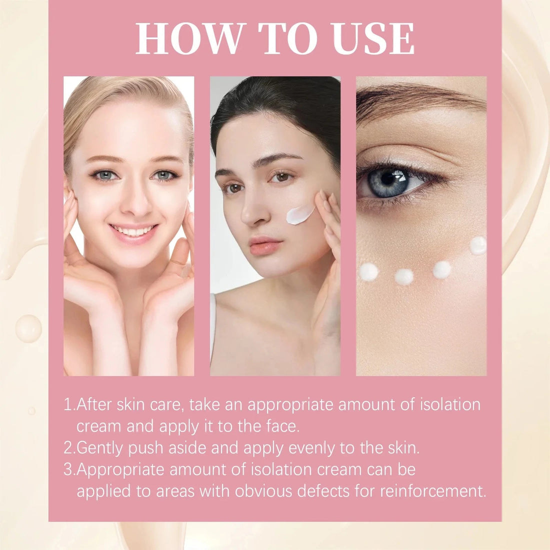 Sunscreen Spf 50+ Pa+++ Uv Protection Isolation Sunblock Refreshing Brightening Hydrating Waterproof Makeup Whit-ening Sun Cream Halalzen