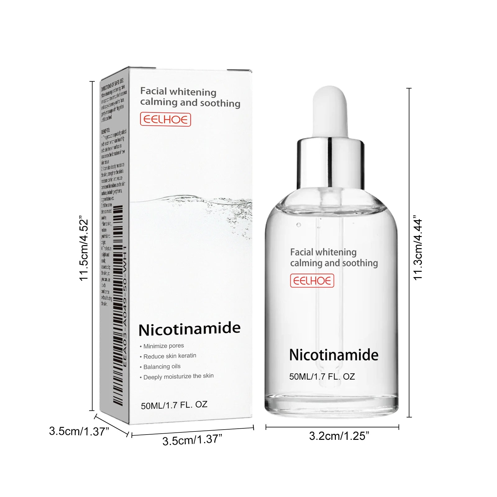 Niacinamide Face Serum Brightening Lighten Dark Spots Acne Marks Fade Blemishes Pigmentation Moisturizing Facial Essence
