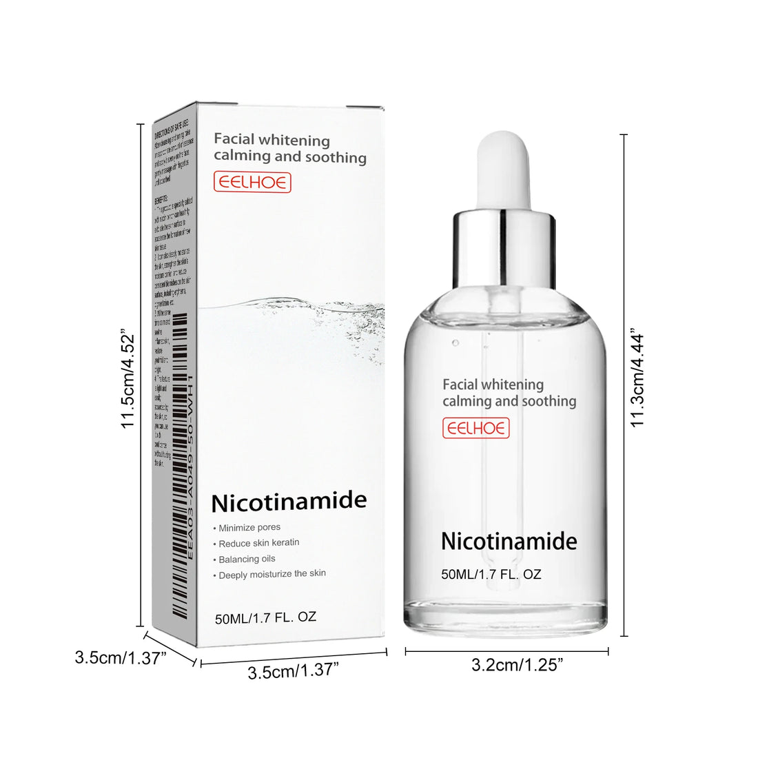 Niacinamide Face Serum Brightening Lighten Dark Spots Acne Marks Fade Blemishes Pigmentation Moisturizing Facial Essence