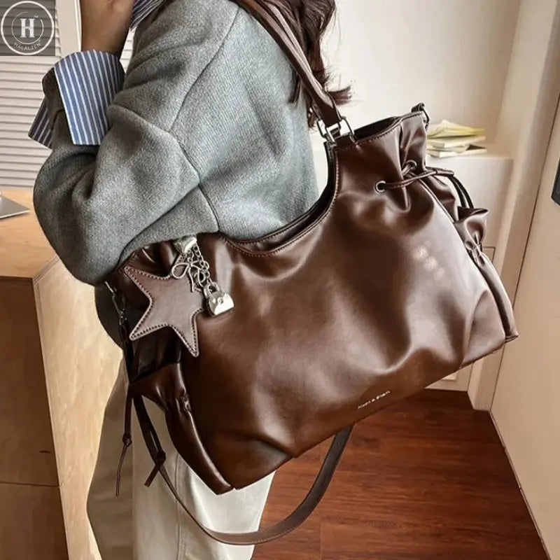 Fashionable Brand Design Tote Bag New Retro Shoulder Bag Casual Large-capacity Crossbody Bags Light Luxury High-end Women's Bags HALALZEN