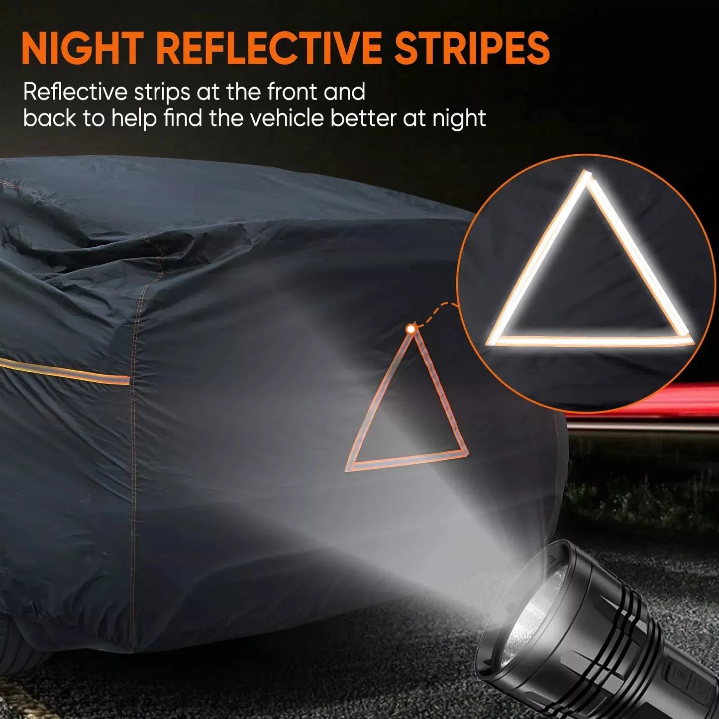 NEVERLAND Car Cover, Outdoor Heavy Duty Full Car Cover, Black , Fit For Universal Auto Exterior, Size L And XXL