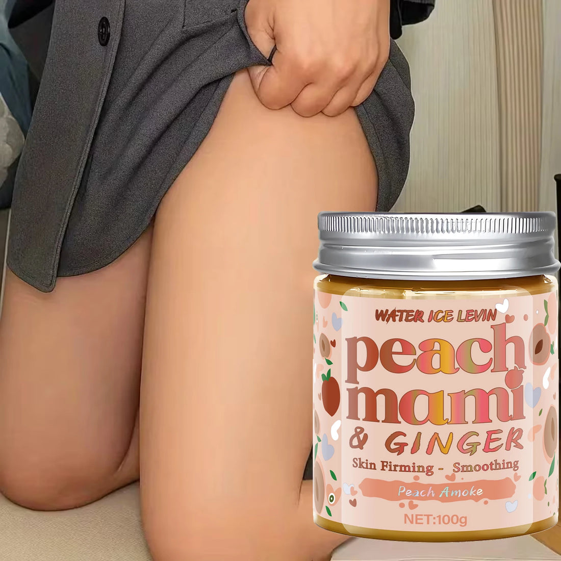 Peach Mami & Ginger Face & Body Cream: Light Texture, Firms/Smooths Skin, Daily Use for Elastic, Nourished & Protected Skin