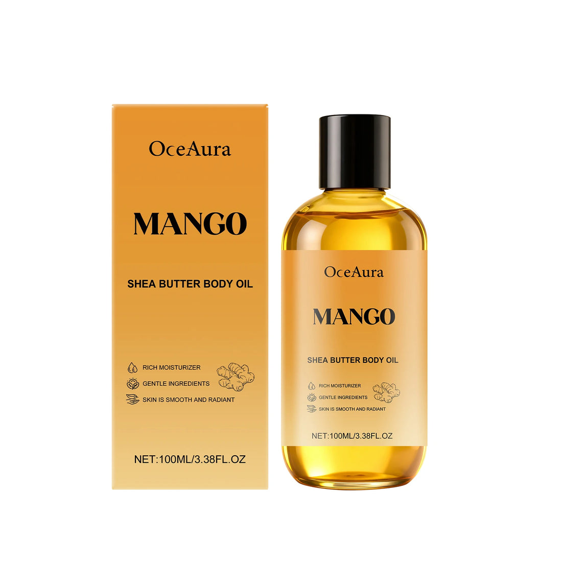 Mango Shea Butter Relaxing Massage Oil Moisturizing Body Skin Smoothing Soft Stress Relief Muscle Sore Help Sleep Fragrance Oil