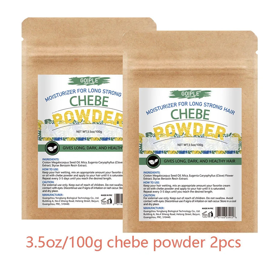 GOIPLE Chebe Powder-Contains Natural Ingredients Promotes Strong and Healthy Hair Strengthens & Thickens Formulated for Dry Hair Halalzen