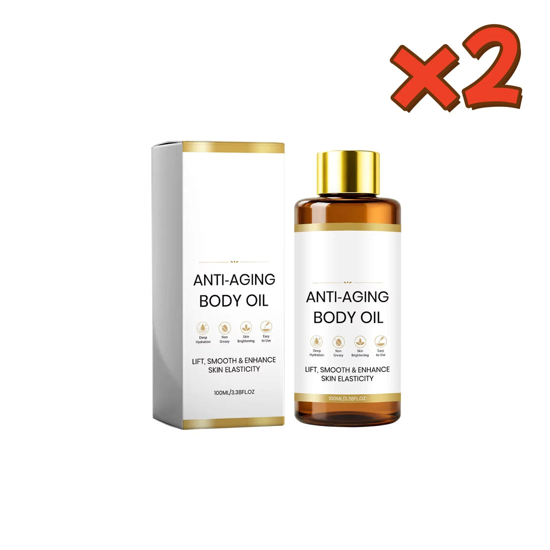 AMZ Body Essential Oil - Lightweight Moisturizing Hydrating Softening Non-Greasy Daily Skin Care Oil for Smooth Healthy Skin