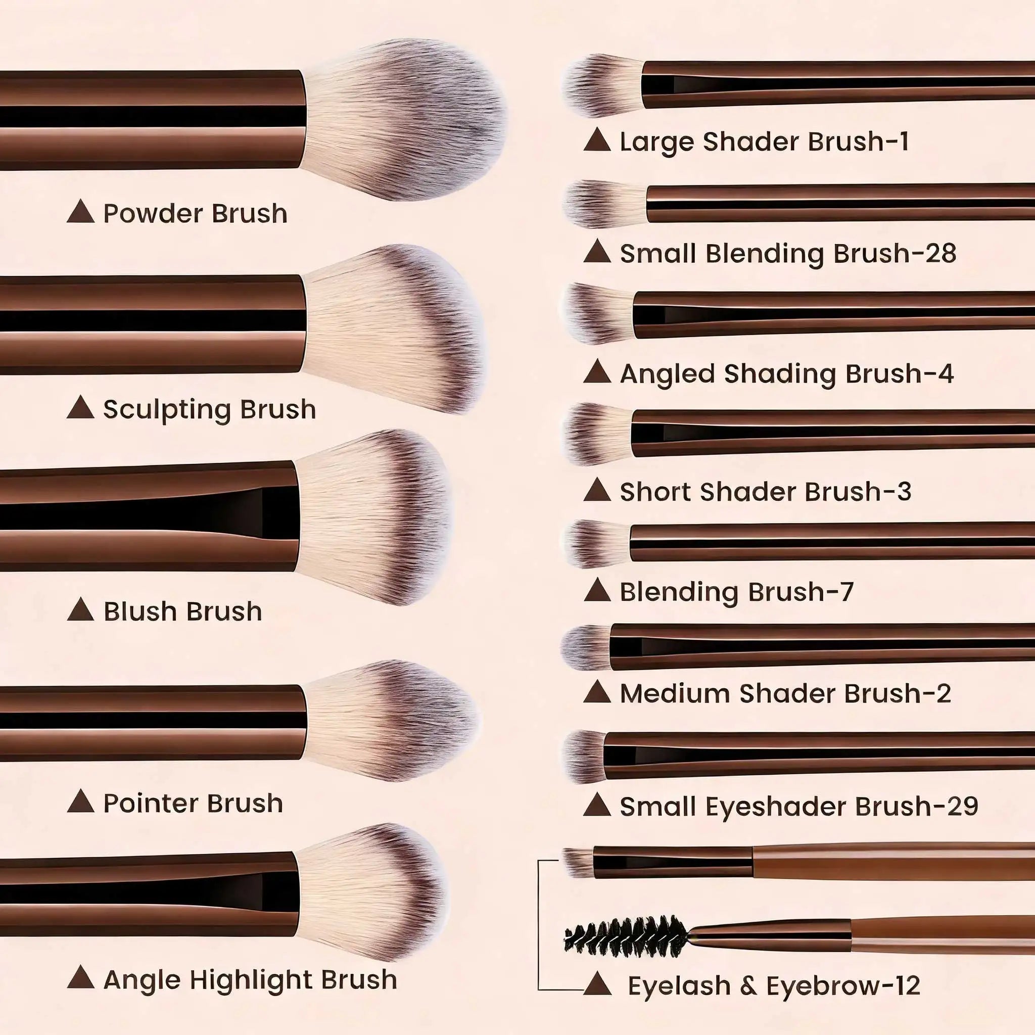 13pcs Makeup Brushes with Storage Bag Soft Fluffy Cosmetic Foundation Powder Eyeshadow Kabuki Blending Beauty Tool Makeup