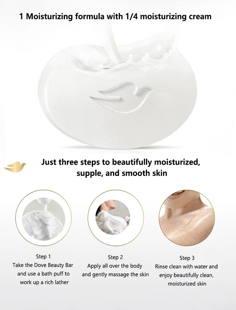 Dove Body Cleansing Soap Moisturizing Nourishing Skin Improve Dullness Milk Soap Oil Control Exfoliator Natural Handmade Soap