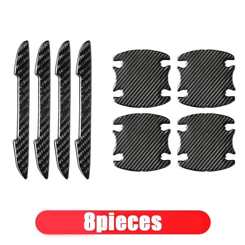 Carbon Fiber Car Stickers Anti Scratch Car Door Handle Protector Automobiles Handle Protection Film Styling Exterior Accessorie