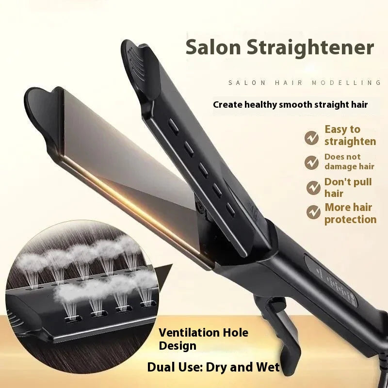 Dual Use Hair Straightener Curling Iron 4 Temperature Settings Portable Styling Tool for Straightening Curling Air Bangs Halalzen